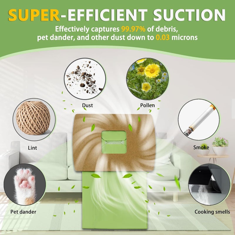 Funmit PKBB12DW Type BB Compact Canister Vacuum Bags Replacement for Oreck XL Buster B Canister Handheld Vacuum Cleaner BB180 BB280 BB850 BB870 BB900 BB1000 MV160 CC1600, 10 Pack - Image 4